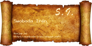 Swoboda Irén névjegykártya